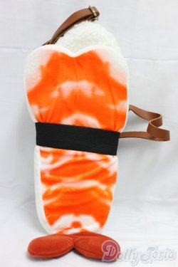 画像1: 幼SD/お寿司きぐるみバッグ（えび）/1/6　30ｃｍ　BJD　MJD　衣装　ドール用 I-26-01-04-148-KD-ZI