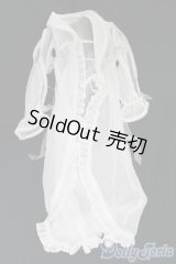 SD＆DD/OF:ホワイトシフォンガウン/1/3　60ｃｍ　BJD　MJD　衣装　ドール用 I-26-01-11-217-KD-ZI