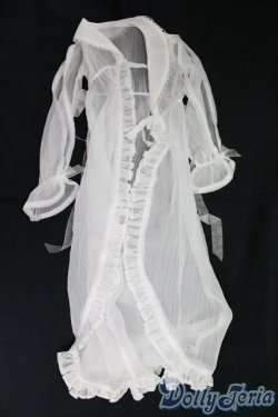 画像1: SD＆DD/OF:ホワイトシフォンガウン/1/3　60ｃｍ　BJD　MJD　衣装　ドール用 I-26-01-11-217-KD-ZI