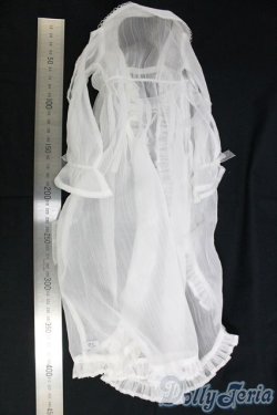画像2: SD＆DD/OF:ホワイトシフォンガウン/1/3　60ｃｍ　BJD　MJD　衣装　ドール用 I-26-01-11-217-KD-ZI