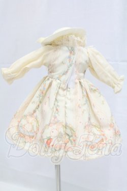 画像3: 幼SD/OF:うさぎ柄ワンピースセット(Xmya製) I-26-04-05-214-KD-ZI