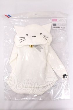 画像1: NDD/OF:白ねこパーカー・ミニ I-26-04-26-361-KD-ZI