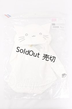 画像1: NDD/OF:白ねこパーカー・ミニ I-26-04-26-361-KD-ZI