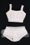 画像1: SDM/OF:スポーツブラ＆ショーツセット（白）・ミニ I-26-04-26-316-KD-ZI (1)