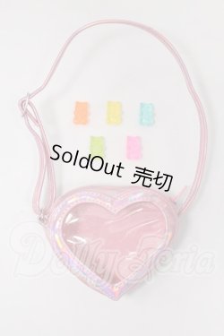 画像1: MDD/OF:ハートクリアバッグ(ピンク)＆キャンディーセット I-26-06-04-094-KD-ZI