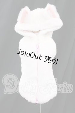 画像1: SD/DD/MSD/MDD/OF:もふもふ白ネコパーカー I-26-06-04-128-KD-ZI
