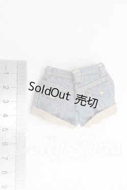 画像2: azone/OF:PNSデニムロールアップショートパンツ (ブルー) I-26-05-21-173-KD-ZI