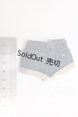 画像2: azone/OF:PNSデニムロールアップショートパンツ (ネイビー) I-26-05-21-174-KD-ZI
