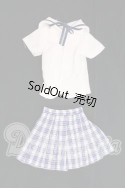 画像1: azoneピュアニーモ/OF:25cmサイズドール　衣装　PNM 白襟チェックセーラー服セット I-26-05-21-182-KD-ZI
