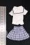 画像2: azoneピュアニーモ/OF:25cmサイズドール　衣装　PNM 白襟チェックセーラー服セット I-26-05-21-182-KD-ZI (2)