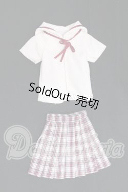 画像1: azoneピュアニーモ/OF:25cmサイズドール　衣装　PNM 白襟チェックセーラー服セット I-26-05-21-183-KD-ZI