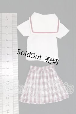画像2: azoneピュアニーモ/OF:25cmサイズドール　衣装　PNM 白襟チェックセーラー服セット I-26-05-21-183-KD-ZI