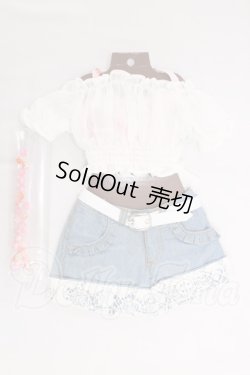 画像1: DD/OF:真夏のオフショルダーブラウスセット I-26-06-18-353-KD-ZI