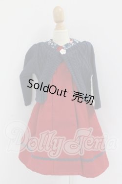 画像1: SDM＆MDD/OF：よそゆきワンピセット（ダークレッド）・ミニ I-26-07-09-318-KD-ZI