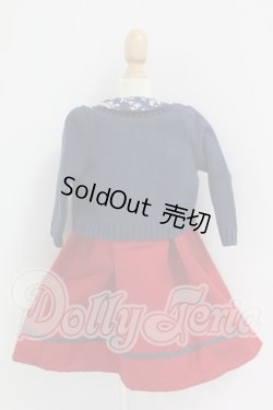 画像2: SDM＆MDD/OF：よそゆきワンピセット（ダークレッド）・ミニ I-26-07-09-318-KD-ZI