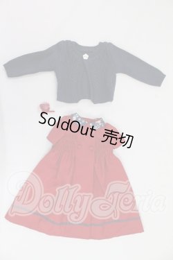 画像3: SDM＆MDD/OF：よそゆきワンピセット（ダークレッド）・ミニ I-26-07-09-318-KD-ZI