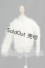 MSD/OF:モヘアカーディガン(白)・ミニ:VOLKS製 I-26-08-13-128-KD-ZI