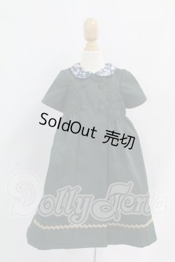 画像1: SDM＆MDD/OF：よそゆきワンピセット（ダークグリーン）・ミニ I-26-09-03-149-KD-ZI