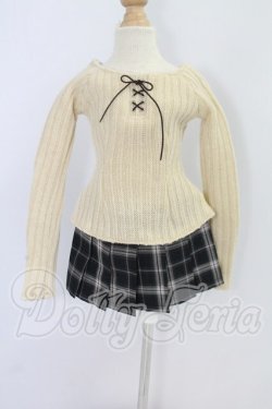 画像1: azone/OF:50cmサイズドール:AZO2あったか編上げニット＆スカートset I-26-10-08-218-KD-ZI