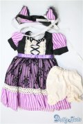 MSD/OF：猫耳ヘッドドレス＆ストライプドレスセット U-24-12-17-113-KD-ZU