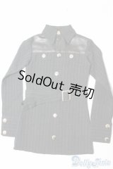 SD17/OF:ストライプブラックコート U-24-07-16-087-KD-ZU