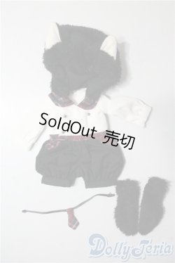 画像1: 幼SD/OF:ふわふわ黒ねこオールインワン:VOLKS製 U-25-06-17-074-KD-ZU