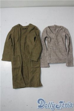 画像1: SD13男の子/OF：ブラックスヌード＆ロングカーデセット U-25-09-16-145-TN-ZU