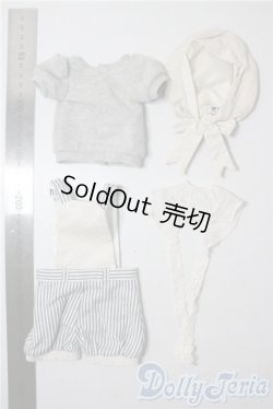 画像2: SDM/OF ストライプサロペットセットミニ U-25-09-30-015-TN-ZU