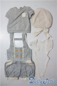 SD/OF:ストライプサロペットセット U-25-09-30-014-TN-ZU