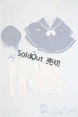 画像1: MSD/OF:セーラースタイルワンピース(ブルー)・ミニ U-25-09-30-124-TN-ZU