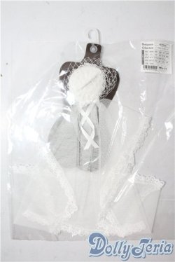 画像1: SD/OF：トーク帽（白・ロングチュール） U-25-10-07-117-NY-ZU