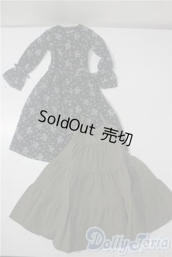 画像1: SD13G/OF:シフォンワンピースセット(ブラック) U-25-10-28-167-TN-ZU