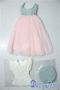 DD/OF:デニム×チュール ガーリーワンピース A-25-11-12-1059-TN-ZU