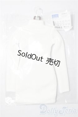 画像1: SD/OF：ハイネックリブニットワンピース（白） U-25-11-26-007-TN-ZU