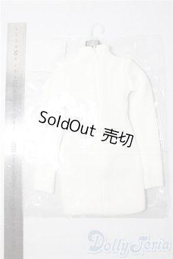 画像2: SD/OF：ハイネックリブニットワンピース（白） U-25-11-26-007-TN-ZU