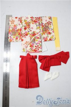 画像2: 幼SD/OF：くれない袴セット・ちび U-25-11-26-132-TN-ZU