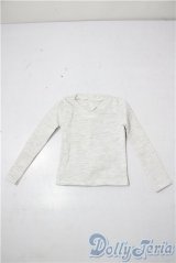 SD/OF：Vネックカットソー　ライトグレー U-25-11-26-122-TN-ZU