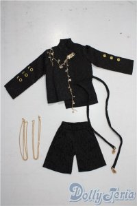 SDM＆MSD/OF:スタイリッシュ中華服 黒:短パン U-25-12-10-057-TN-ZU