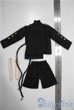 画像2: SDM＆MSD/OF:スタイリッシュ中華服 黒:短パン U-25-12-10-057-TN-ZU