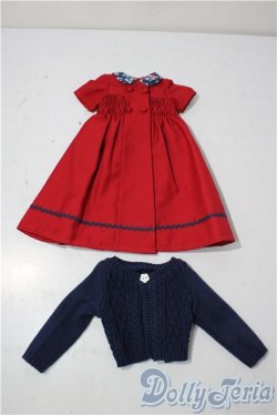 画像1: SDM＆MDD/OF：よそゆきワンピセット（ダークレッド）・ミニ U-26-01-07-124-TN-ZU