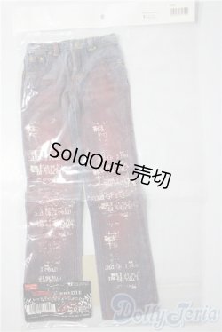 画像1: SD13B/of：hn+dieＸｖ-ｊｅａｎｓレッドペイントダメージジーンズ U-26-01-14-037-TN-ZU