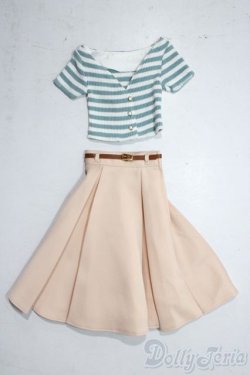 画像1: azone/OF:50ｃｍ　AZO2 Vネックニット＆フレアスカートset A-26-01-28-1011-TN-ZU