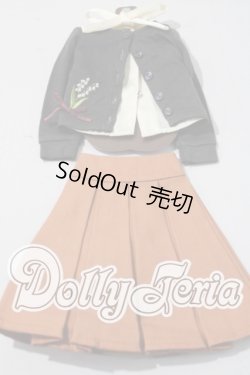 画像1: MSD/OF:すずらんブーケカーディガン＆プリーツスカートセット・ミニ:VOLKS製 U-26-04-15-146-TN-ZU