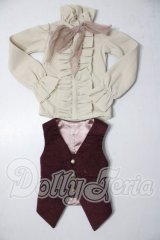 SD13BOY/OF：VOLKS製ジレ＆ブラウスセット U-26-05-27-094-TN-ZU