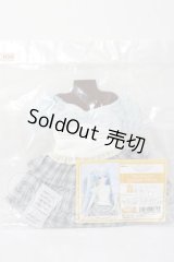 DD/OF:ブルーチェックフリルスカートセット A-26-08-05-1013-TN-ZU