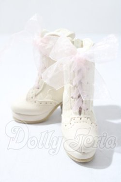 画像1: SDM/Organza Lace-up Boots / mini U-26-08-26-205-TN-ZU