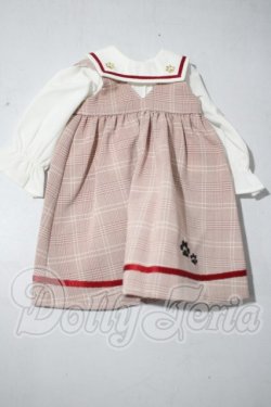 画像1: MSD/OFセット おでかけチェックドレス レッド ミニ(ボークス) U-26-10-14-156-TN-ZU