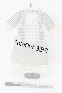 画像1: ネオブライス/OF:チェックワンピースセット S-24-12-29-474-GN-ZS