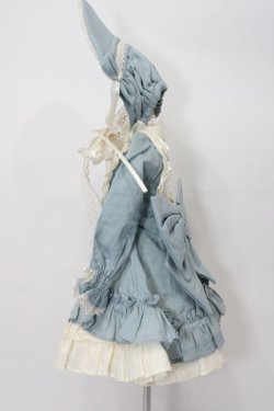 画像2: MSD/OF:Frill bonnet dress set(Indi blue):Nine9 Style製 S-24-03-17-350-GN-ZS