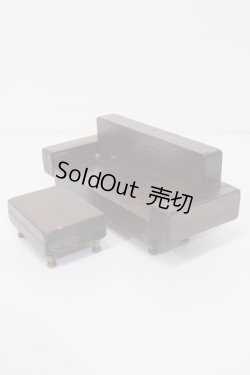 画像2: 1/12ドールサイズ/木製ソファ S-26-01-25-365-GN-ZS